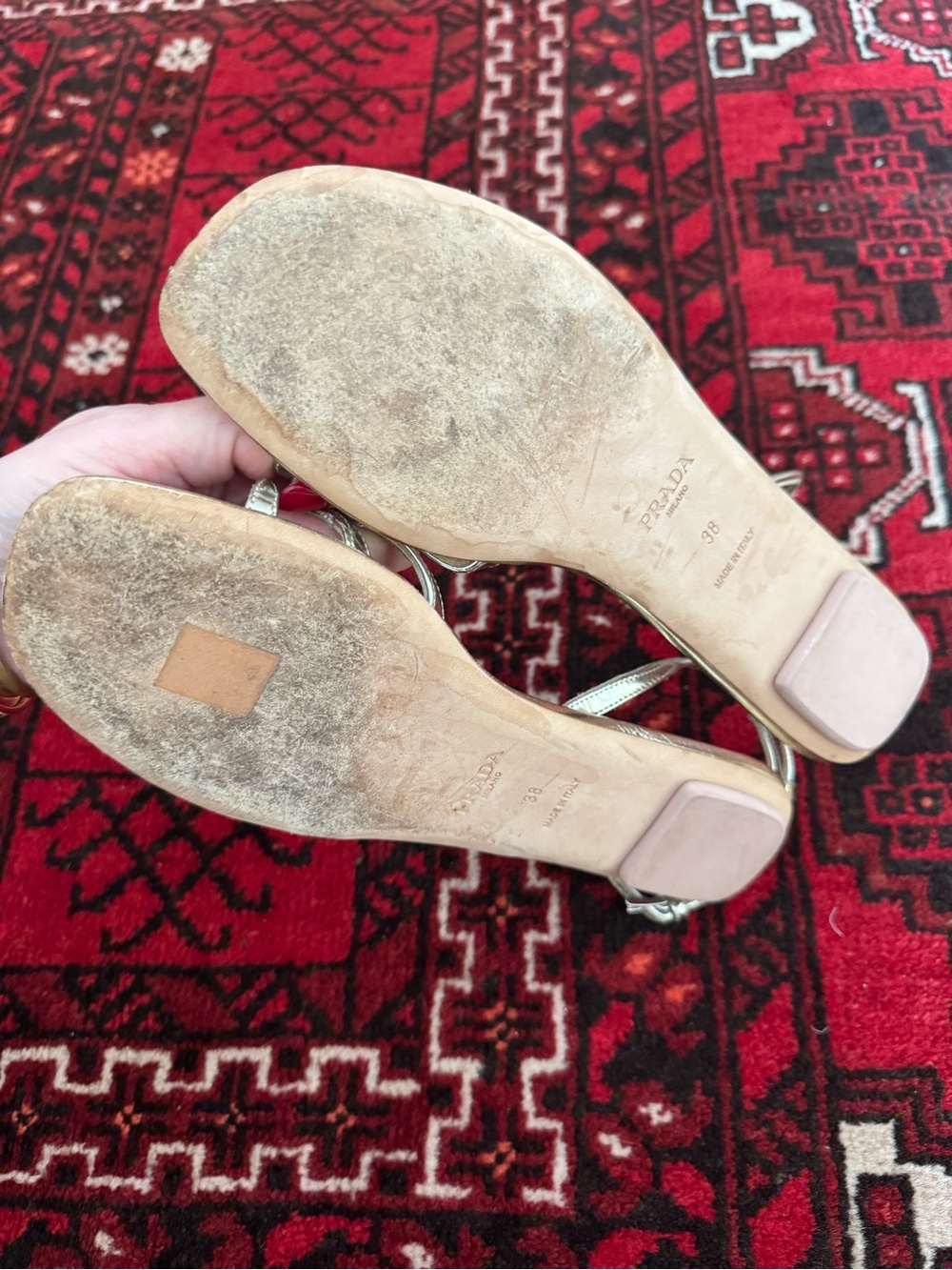PRADA Flat Halo Strap Sandals - Picture 4 of 7